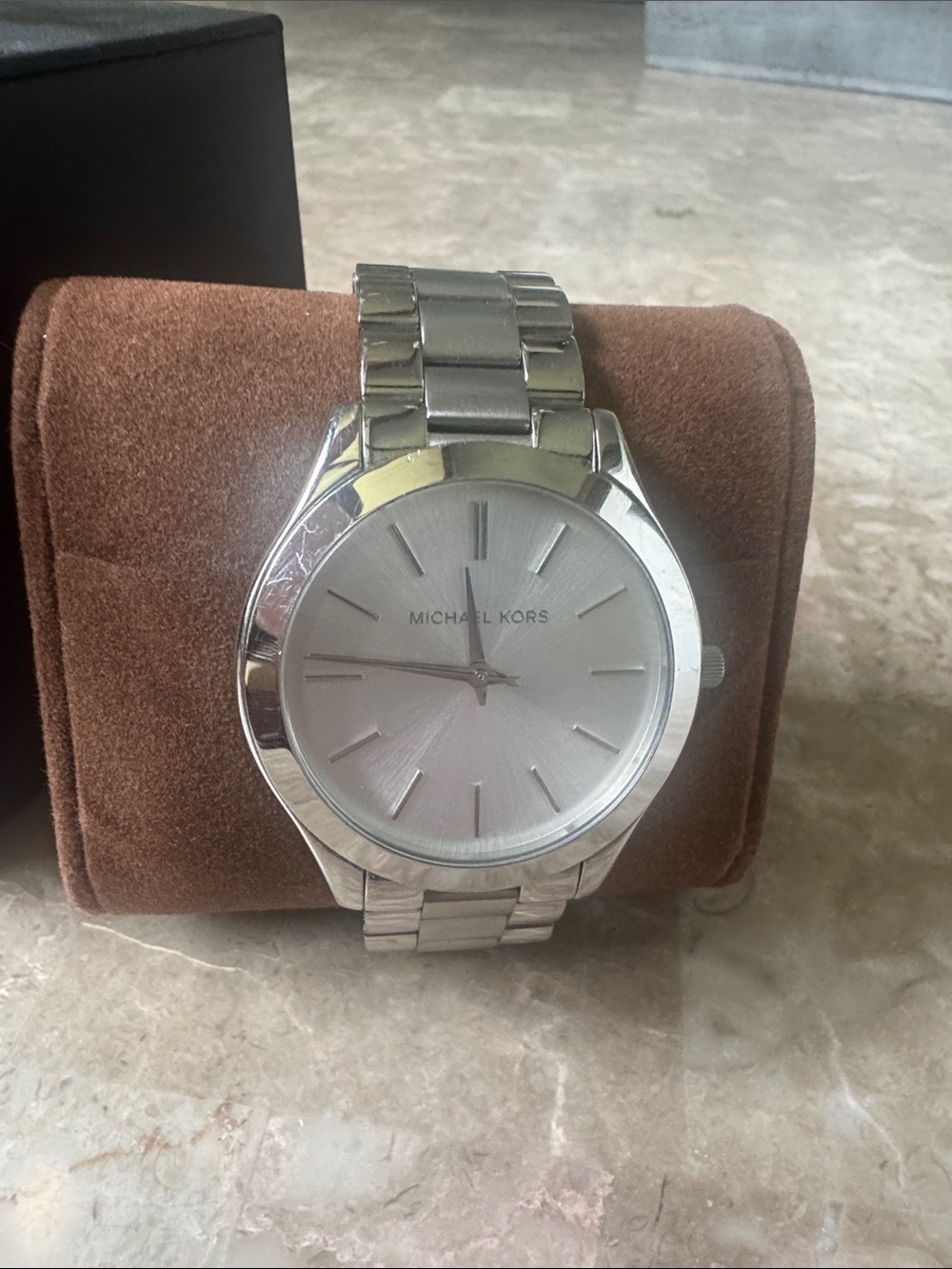 Michael Kors Silver-tone Minimalist Stainless Steel Watch
